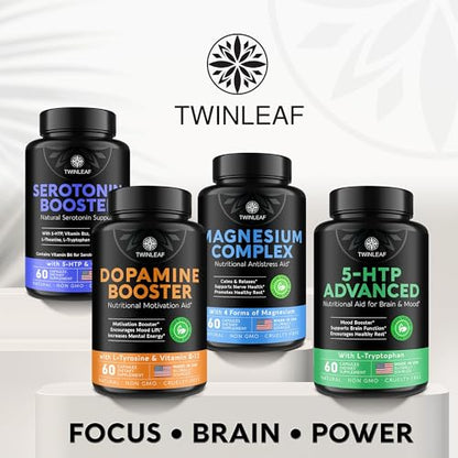 TWINLEAF Dopamine Brain Support Supplement - 1000 mg Blend | Made in USA | 60 Capsules