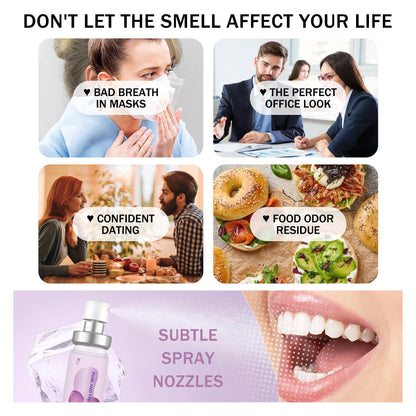 6PCS Fruit Mouth Spray – 3 Flavors Breath Freshener, Portable Long-Lasting Oral Care for Adults