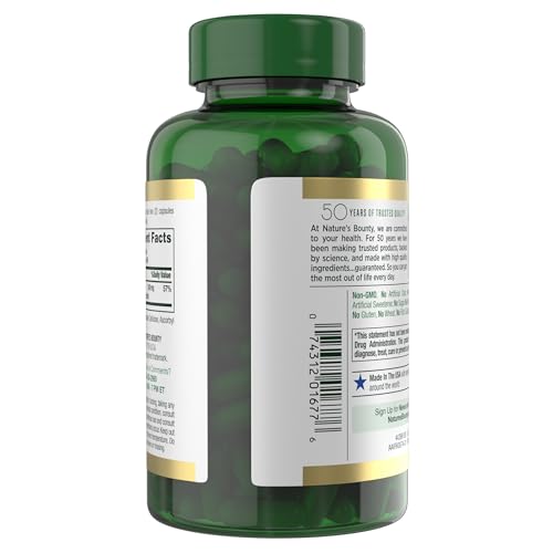Nature’s Bounty Magnesium Glycinate 240 mg – 120 Capsules for Muscle, Heart, Bone & Nerve Health