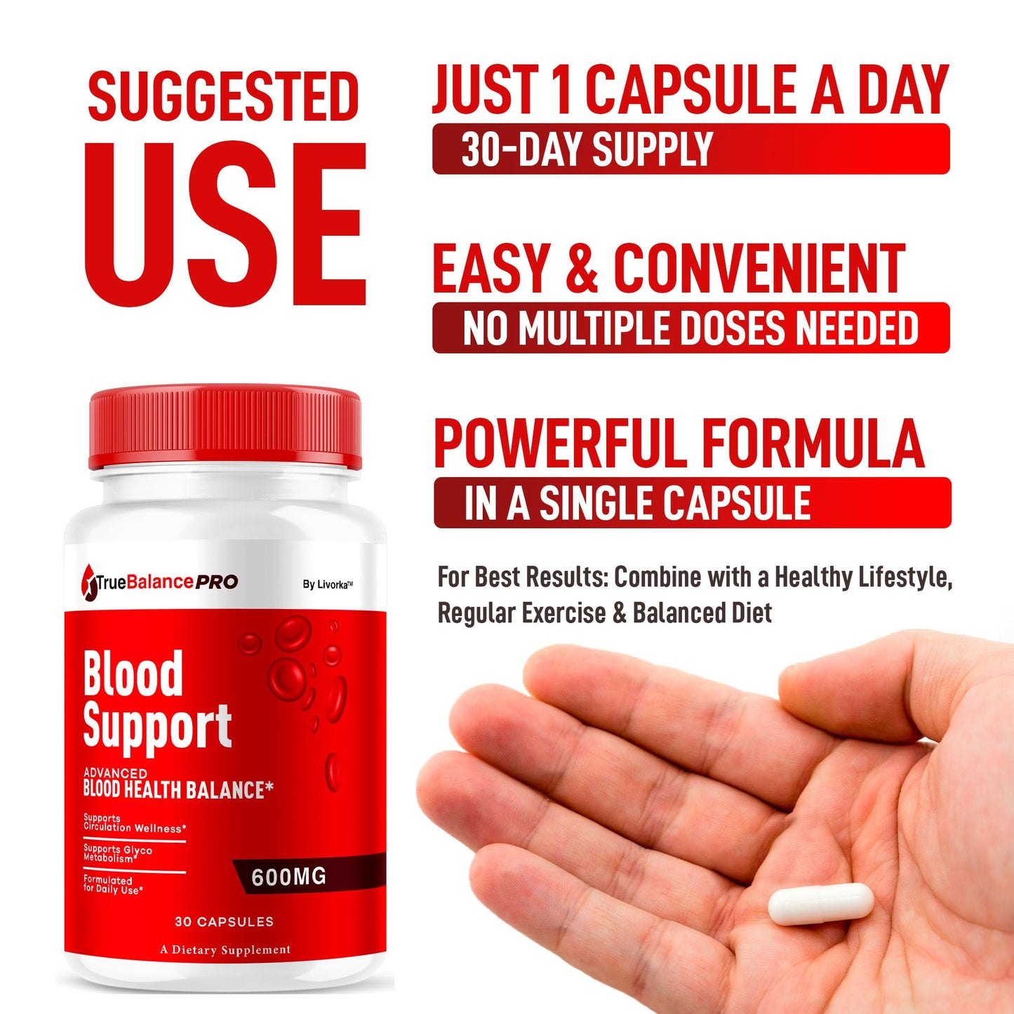 True Balance Blood Support Pro Glycogen Capsules - 2 Pack, Maximum Strength