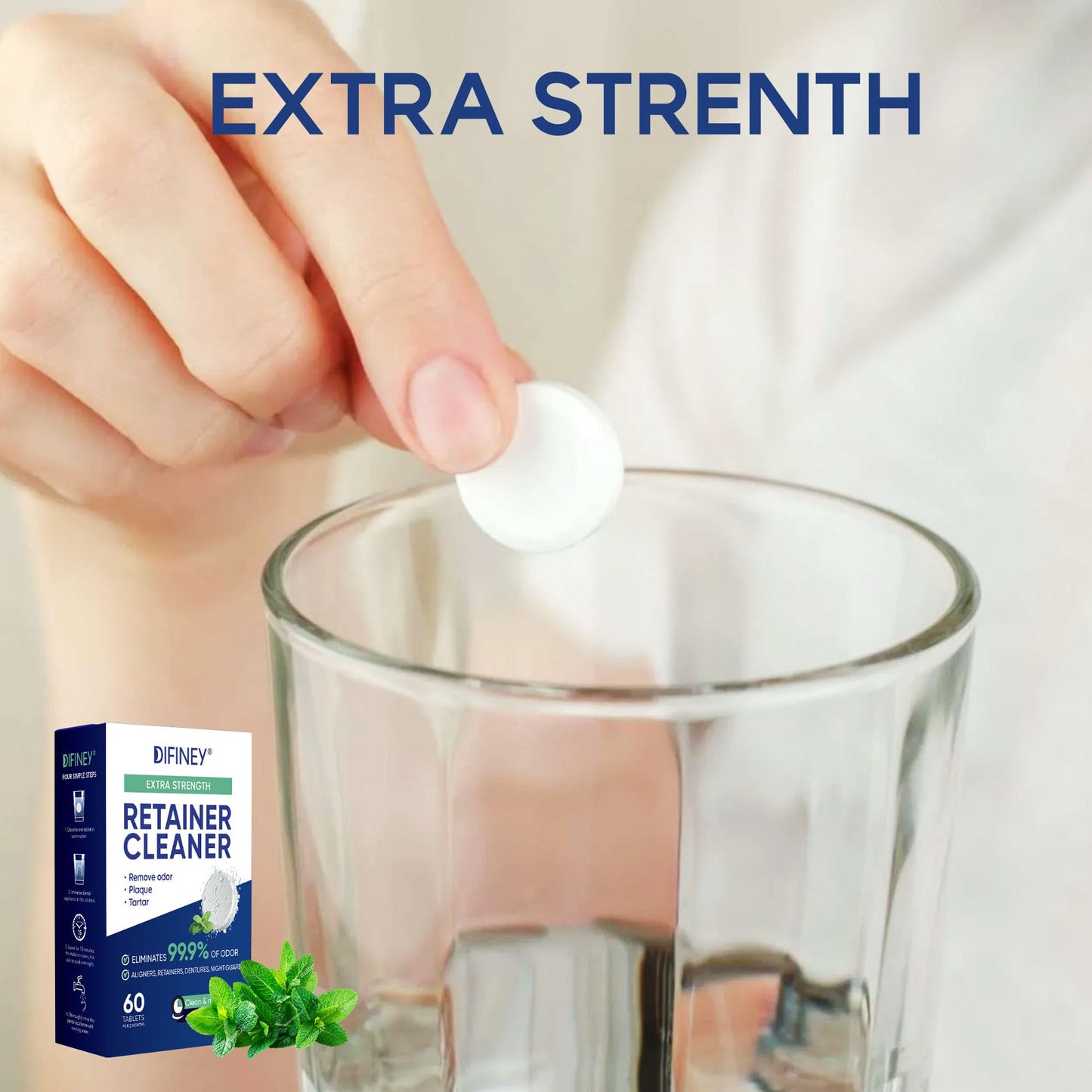Difiney Anti Snoring Device Cleaner Tablets – Retainer & Invisalign Cleaner