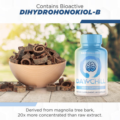 Chill Pill Mood Support – Magnolia Bark 60 Capsules | USA Formulated