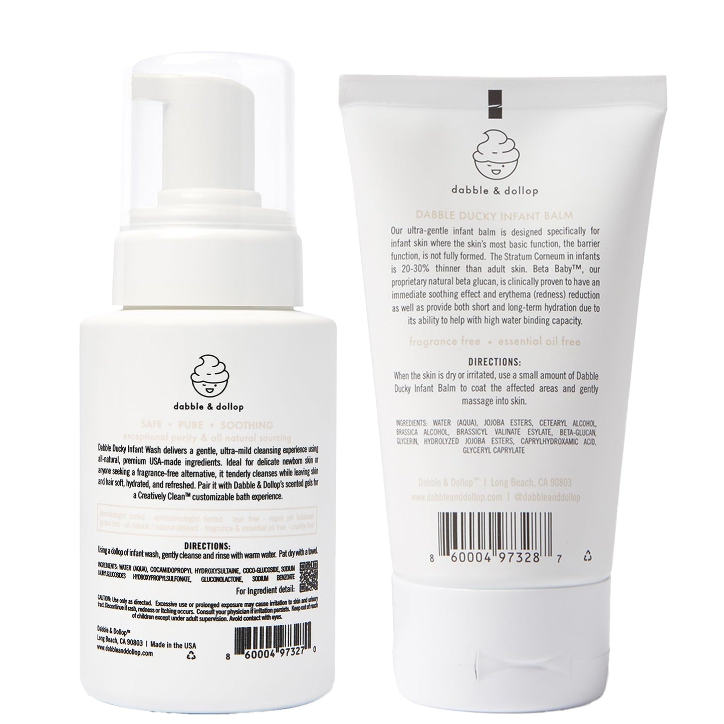 Dabble & Dollop Baby Wash & Lotion Bundle – Fragrance-Free (2-Pack)