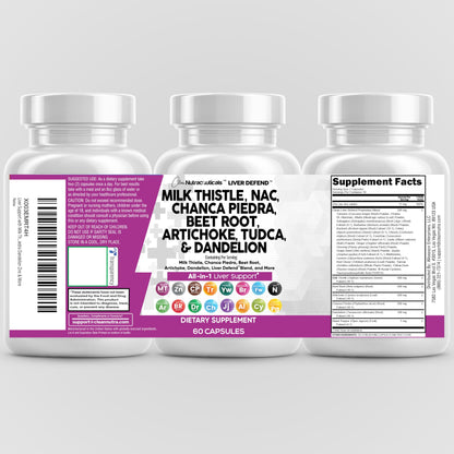 Clean Nutraceuticals Liver Defend 28-in-1 – Milk Thistle, NAC, Chanca Piedra & TUDCA, 2 Pack