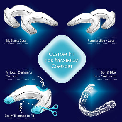 Anti Grinding Guard – Mouth Guard for Grinding Teeth at Night (12 Cleaning Tablets)