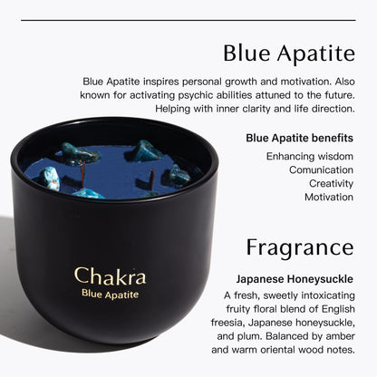 Hidden Label Healing Crystal Candle | Chakra Collection, Wood Wick, 12oz