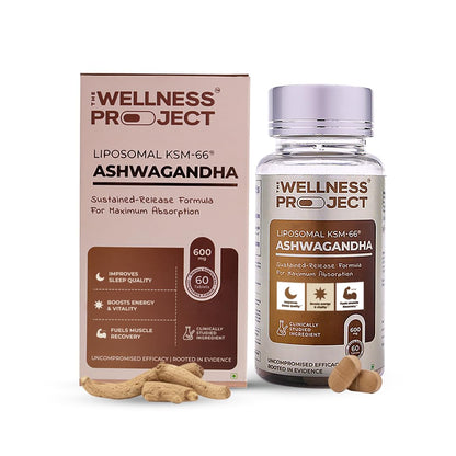 The Wellness Project Liposomal KSM-66 Ashwagandha 600mg – 2-Month Supply | COA Included