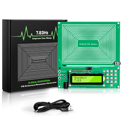 Twxire Adjustable Schumann Resonance Generator (0.01Hz-20kHz) | Sleep Aid, Stress Relief, Meditation & USB Powered