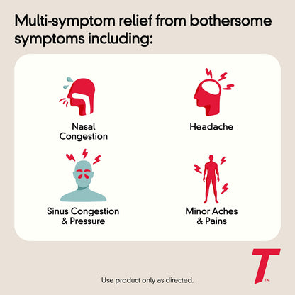 Tylenol Sinus + Headache Daytime Caplets — Non-Drowsy Sinus Relief & Headache Pain (24 ct)