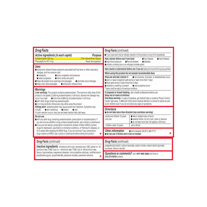 Tylenol Sinus + Headache Daytime Caplets — Non-Drowsy Sinus Relief & Headache Pain (24 ct)