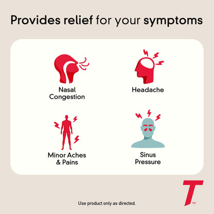 Tylenol Sinus Severe Daytime Caplets – Non-Drowsy Relief, 50 Travel Packs