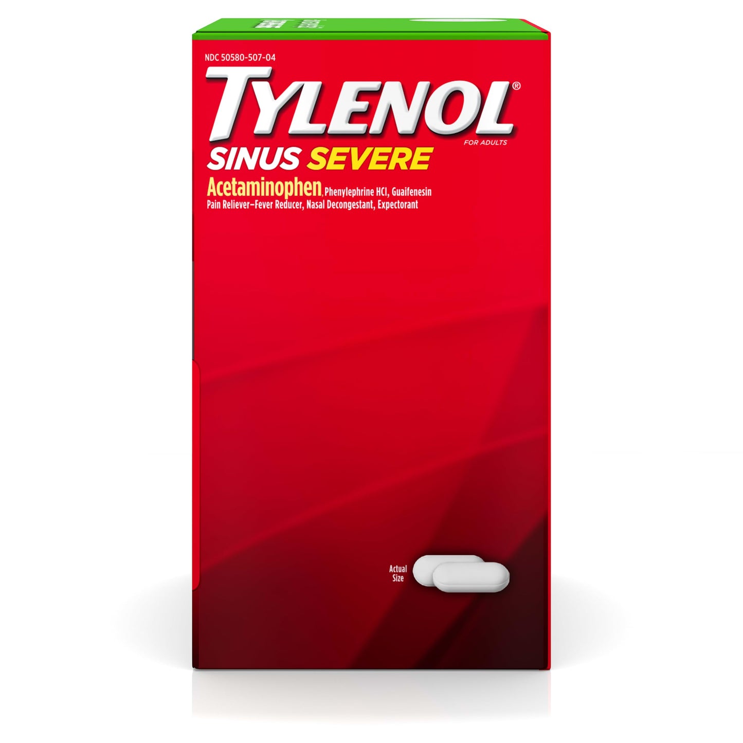 Tylenol Sinus Severe Daytime Caplets – Non-Drowsy Relief, 50 Travel Packs