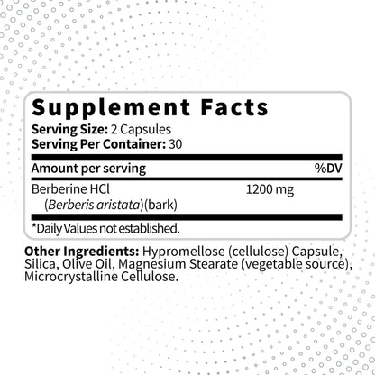 Type Zero Berberine HCL 1200mg 60 Capsules – Pack of 2 | Clean, Non-GMO, Gluten Free