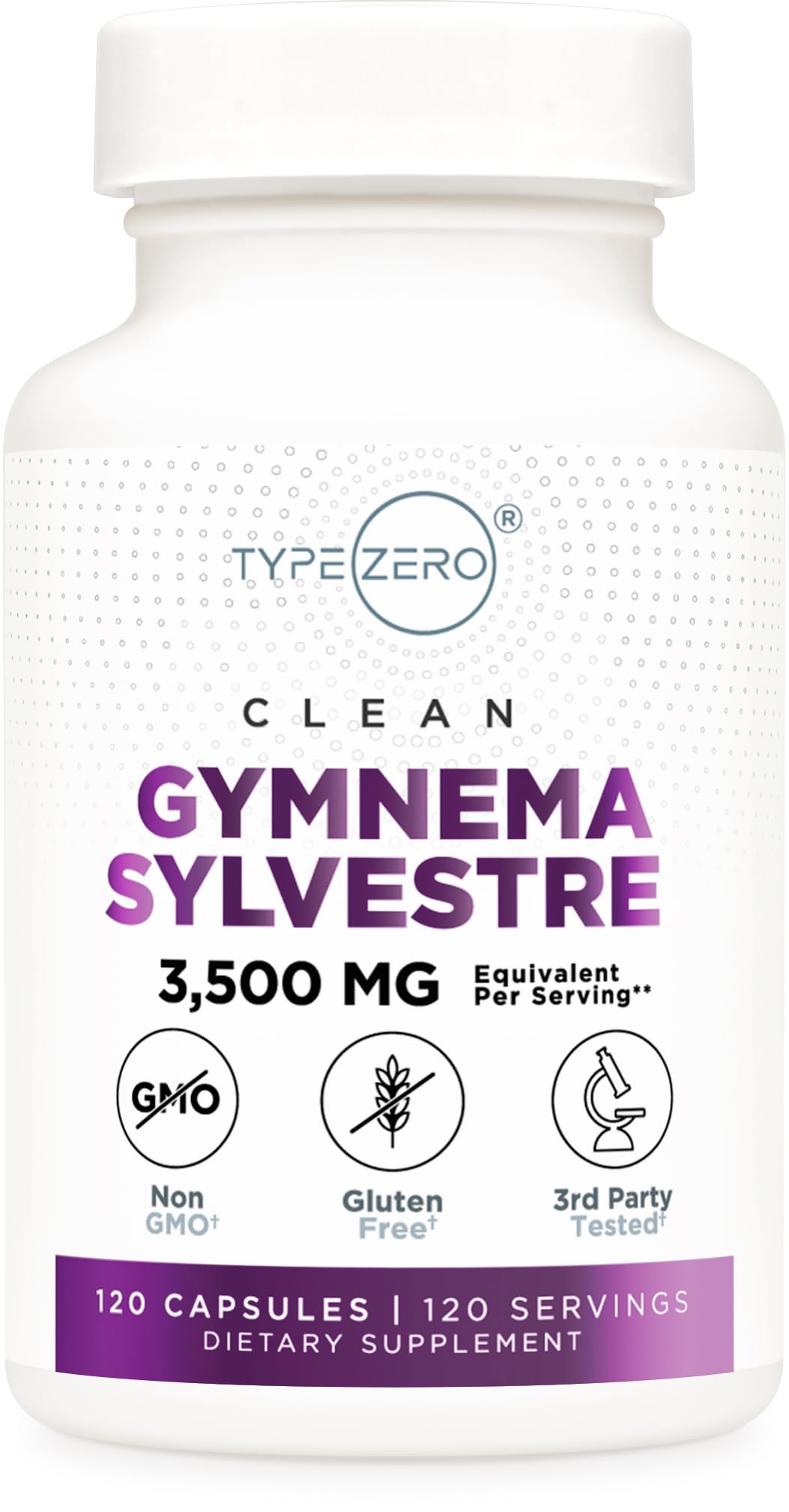 Type Zero Clean Gymnema Sylvestre Capsules – 120 Servings, 3,500 MG/Serving | Non-GMO, Gluten Free