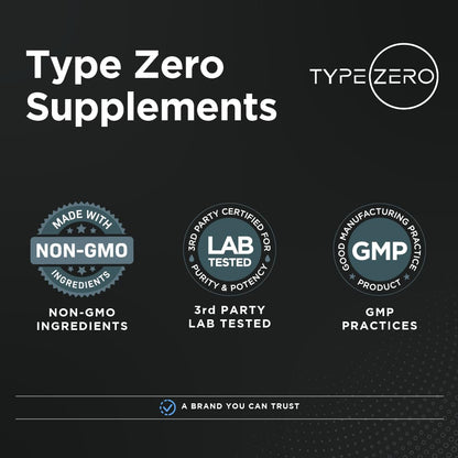 Type Zero Creatine Monohydrate Powder – Unflavored, 500g, 5000 mg/Serving, 100 Servings