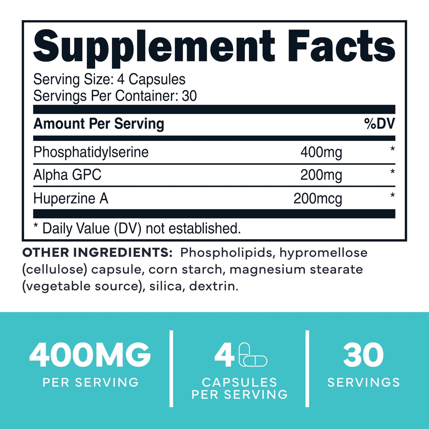 Type Zero 3X Strength Phosphatidylserine Nootropics with Alpha GPC & Huperzine A