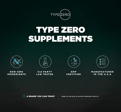 Type Zero 3X Strength Phosphatidylserine Nootropics with Alpha GPC & Huperzine A