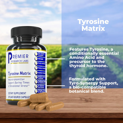 Premier Tyrosine Matrix – L-Tyrosine 944mg Capsules, 90 Vegetarian Capsules