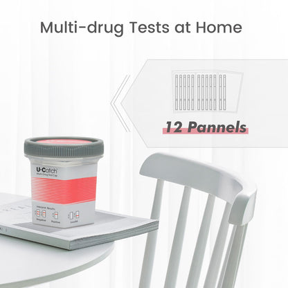 U Catch 5 Pack 12-Panel Drug Test Kit – Temperature Strip Urine Cup