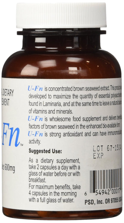 U-Fn U-Fucoidan Extract 60 Caps 600 mg | Laminaria Japonica Seaweed Supplement