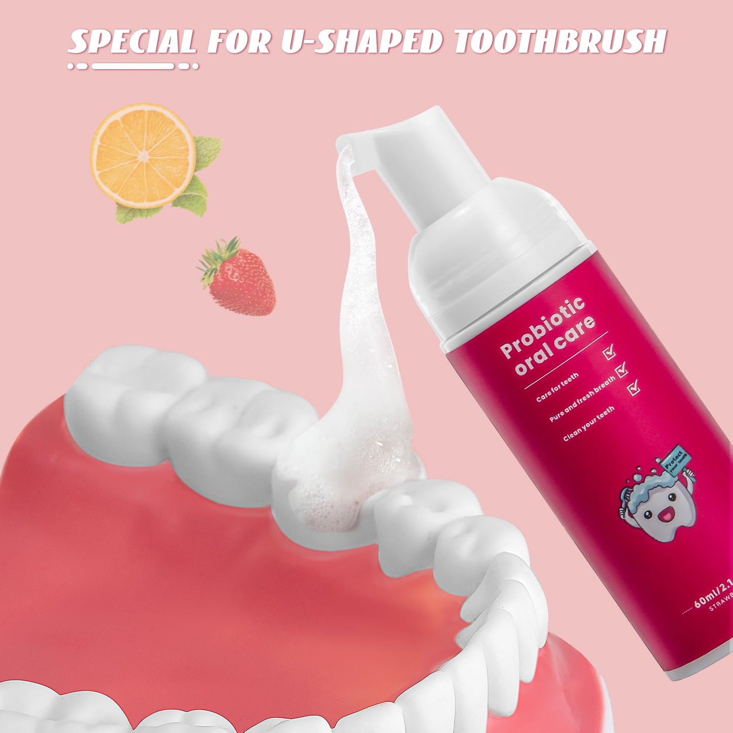 Fluoride Free Foam Kids Toothpaste - ELOTAME Mint Mix for Toddlers