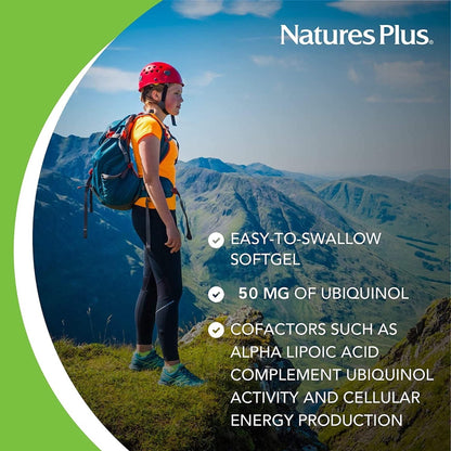 NaturesPlus Beyond CoQ10 50 mg – 60 Softgels | High-Strength Ubiquinol for Energy & Overall Wellness