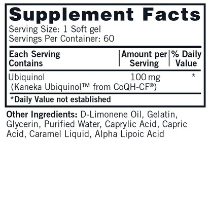 Ubiquinol 100 mg Super CoQ10 – Bioavailable CoQ10 Supplement
