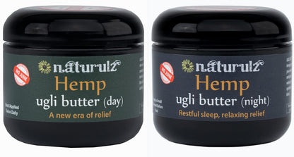 Ugli Butter Hemp Day & Night Bundle (2pk) 4oz – Daytime & Nighttime Topicals