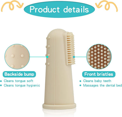 UHFi Baby Toothbrush Kit – 30Pcs + 2 Free Finger Brushes (Clay/Ivory) for 0-36 Months