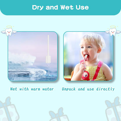 uhfi Baby Toothbrush Kit – 30Pcs + 2 Finger Toothbrushes, Clay/Mint (0-36 Months)