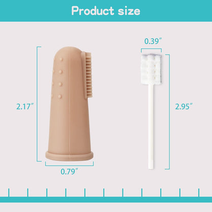 uhfi Baby Toothbrush Kit – 30Pcs + 2 Finger Toothbrushes, Clay/Mint (0-36 Months)