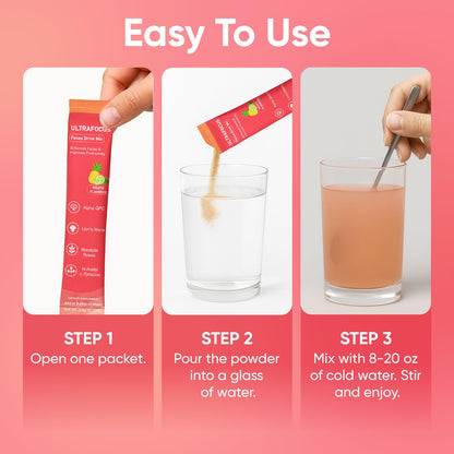 Ulora Ultrafocus Drink Mix – Mojito Flavor | Sugar-Free, 20 Packets for Focus & Clarity