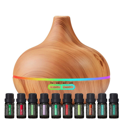 Ultimate Aromatherapy Diffuser & Essential Oil Set – Ultrasonic, 10 Oils, 4 Timer & 7 Ambient Lights, Lavender