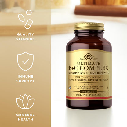 Ultimate B+C Complex Stress Formula - 90 Tablets