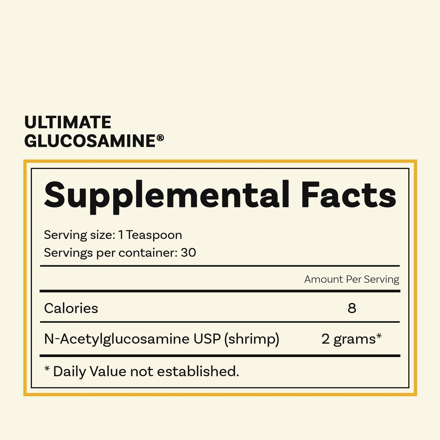 Ultimate Glucosamine Wellesley Therapeutics Inc, Mobility & Comfort, Long Term Joint Maintenance, Non-GMO, Gluten-Free, Dairy-Free, 60g, 30 Servings