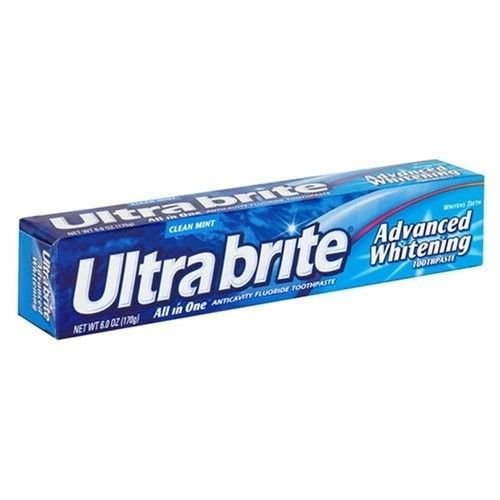 Ultra Brite Clean Mint Advanced Whitening Toothpaste – 6 oz Tubes (10-Pack)