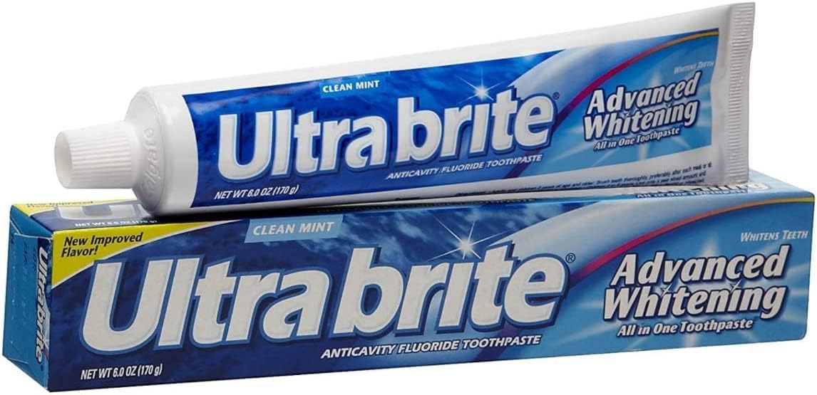 Ultra Brite Advanced Whitening Toothpaste Clean Mint 6 oz – Pack of 7