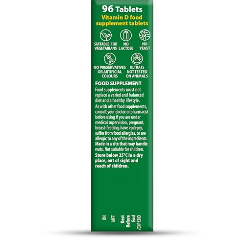 Ultra Vitamin D Tablets by Vitabiotics – 96 (Vitamin D3) for Immune & Bone Health