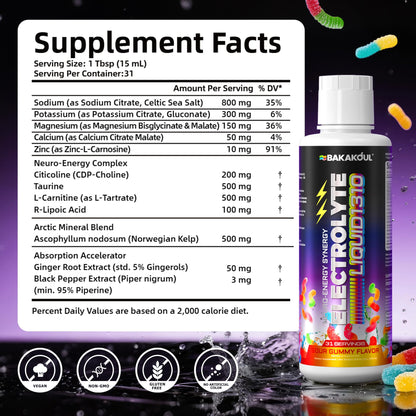Ultra Electrolyte Liquid & Neuro Hydration with L-Carnitine – Sour Gummy