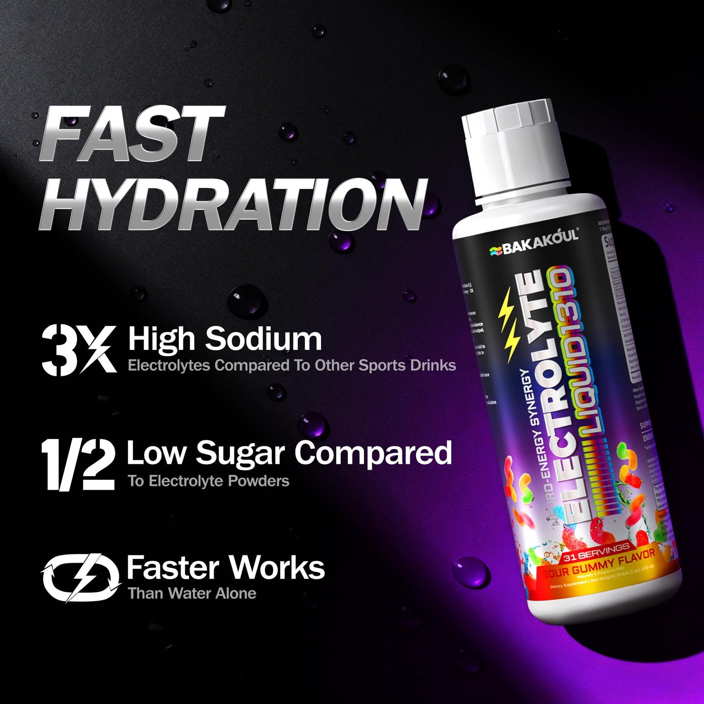 Ultra Electrolyte Liquid & Neuro Hydration with L-Carnitine – Sour Gummy