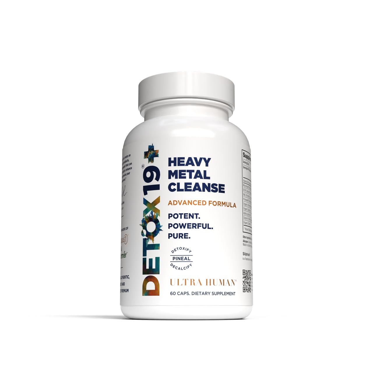 Ultra Human Daily Wellness: Heavy Metal Detox Cleanse with Zeolite, Shilajit, NAC & Organic Greens (60 capsules)