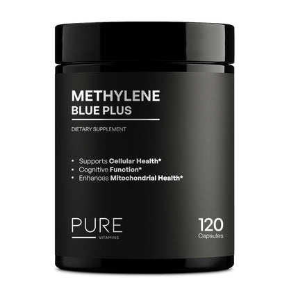 Ultra Methylene Blue Plus – Pharma Grade 12mg | Brain Support, Cacao & Vitamin C Ester | 120 Capsules | Made in USA