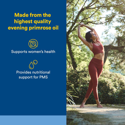 Natural Factors Ultra Prim Evening Primrose Oil 1000mg – PMS Support, 90 Softgels