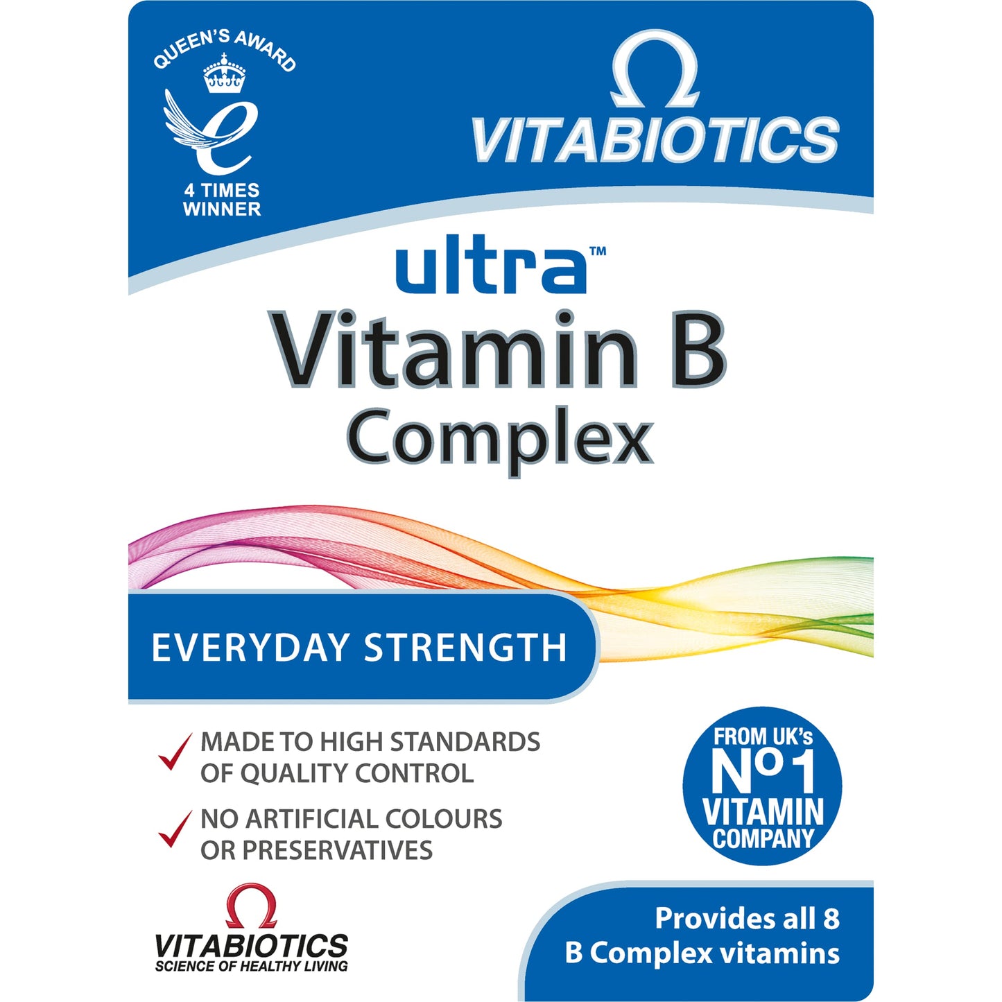 Ultra Vitamin B-Complex Tablets - Pack of 60 Tablets | VITABIOTICS LTD