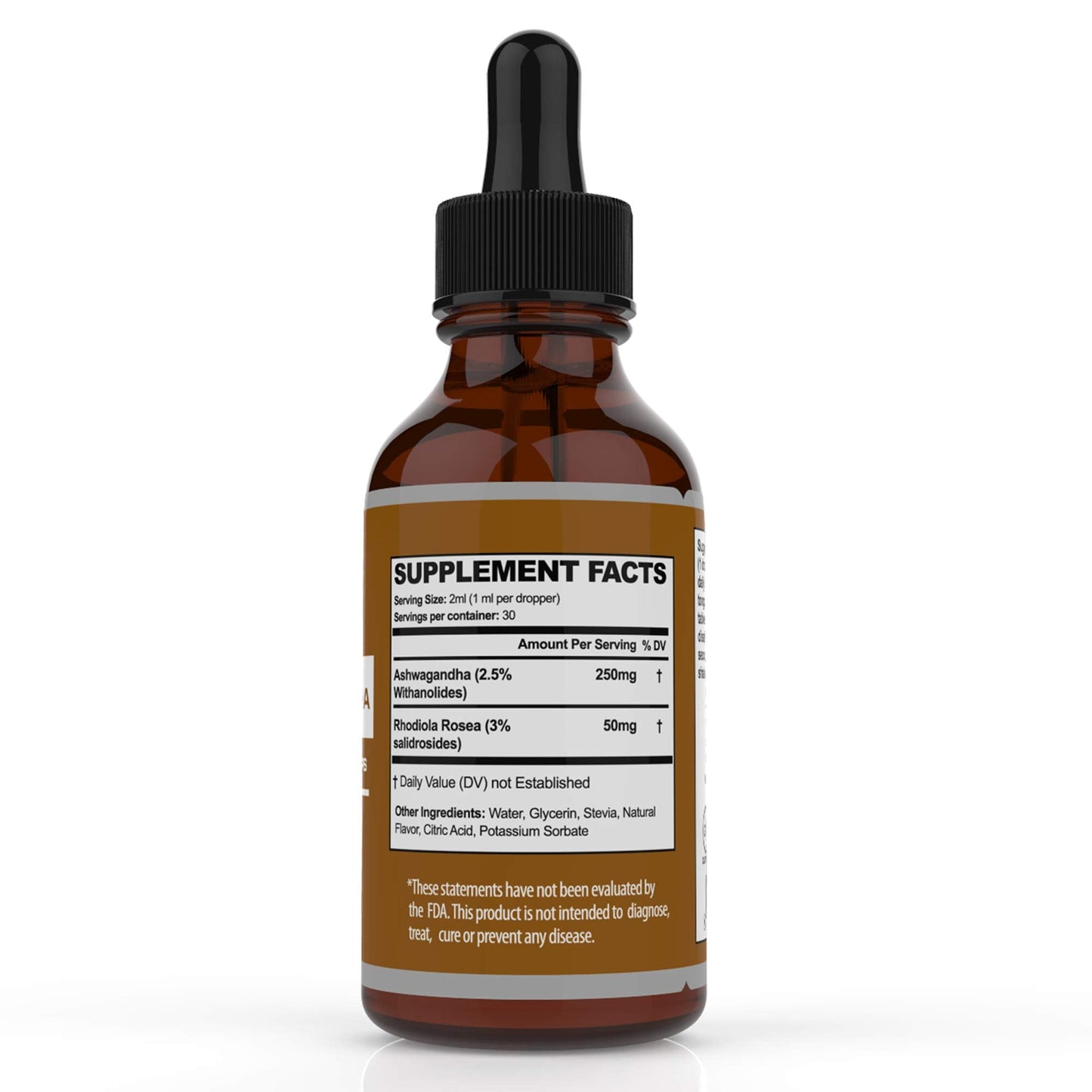 Ultra6 Ashwagandha Liquid Drops – Organic Ashwagandha & Rhodiola (Pack of 2)