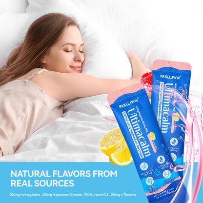 UltraCalm Raspberry Lemonade Sleep & Stress Drink – 30 Servings