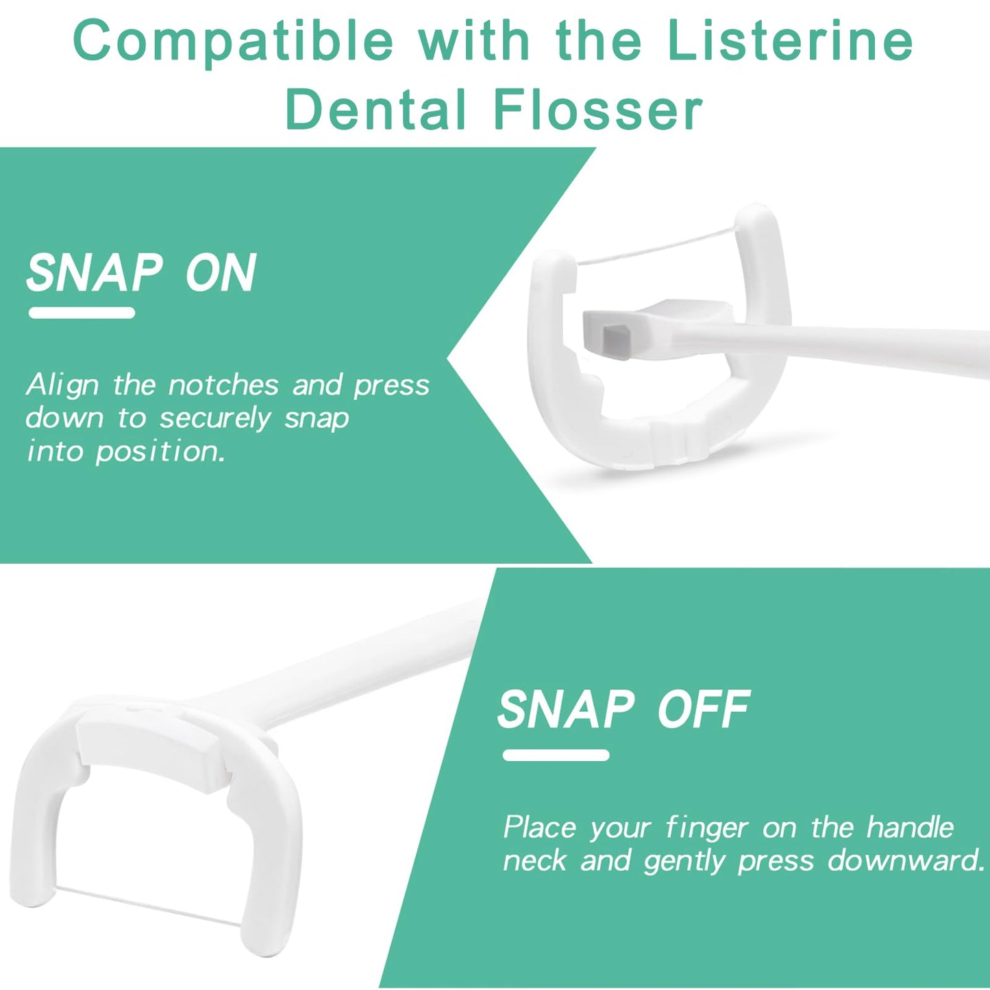 Ultraclean Flosser Refills: 130ct Heads - PFAS Free, Durable Plaque Removal