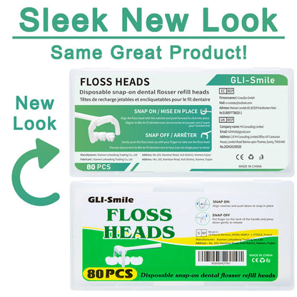 Ultraclean Access Flosser Refill Heads – 80 Count, PFAS Free, Listerine Compatible