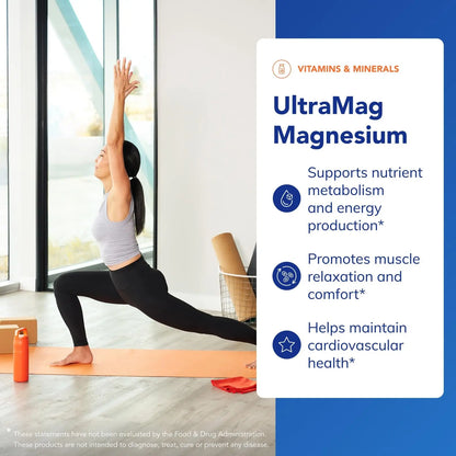 Pure Encapsulations UltraMag Magnesium - Superior Absorption for Bone & Muscle Support | 120 Capsules BritishVita | Premium UK Vitamins & Wellness Supplements
