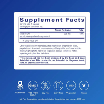 Pure Encapsulations UltraMag Magnesium - Superior Absorption for Bone & Muscle Support | 120 Capsules BritishVita | Premium UK Vitamins & Wellness Supplements